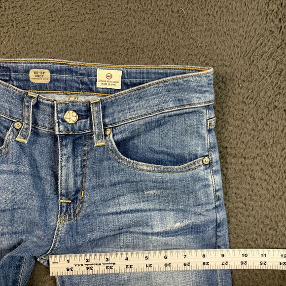 AG Adriano Goldschmied Jeans Mens 24R Blue Ex Boyfriend Crop Light Wash Denim - Picture 13 of 16